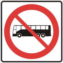 Accès interdit aux autobus interurbains