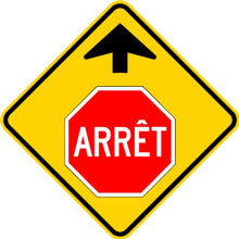 Signal avancé d'arrêt