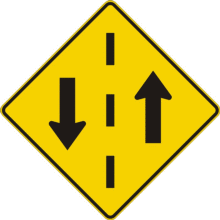 Signal avancé de circulation dans les deux sens