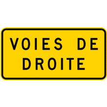 Panonceau Voies de droite