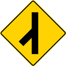 intersection à 45°