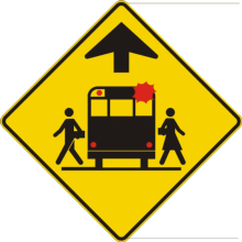 Signal avancé d'arrêt d'autobus scolaire