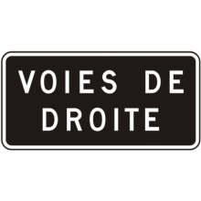 Panonceau Voies de droite