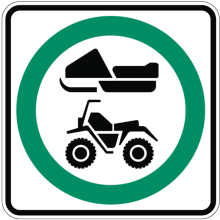 Trajet obligatoire pour motoneiges et véhicules tout terrain