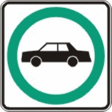 Trajet obligatoire pour automobiles.