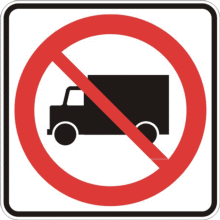 Accès interdit aux camions