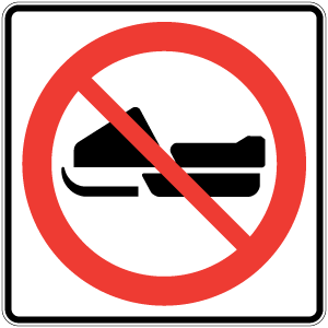 Accès interdit aux motoneiges