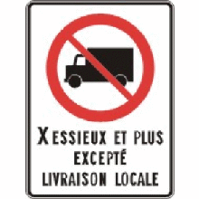 Accès interdit aux camions dépassant X essieux