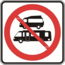 Accès interdit aux véhicules récréatifs