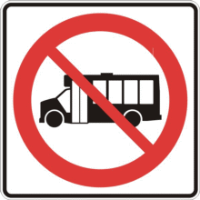 Accès interdit aux minibus