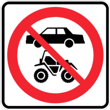 Accès interdit aux automobiles et aux quads