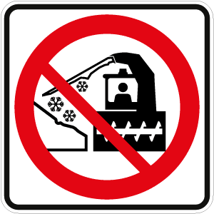 Interdiction de souffler la neige