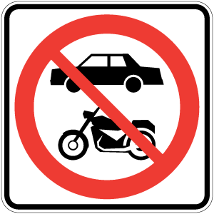 Accès interdit aux automobiles et aux motocyclettes