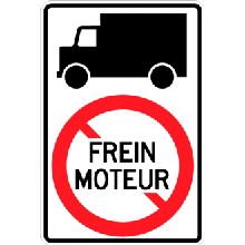 Interdiction d'utiliser le frein moteur