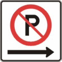 Stationnement interdit vers la droite