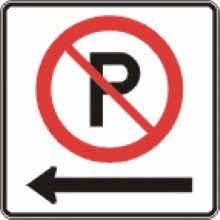 Stationnement interdit vers la gauche