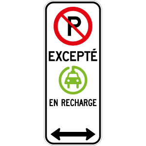 Espace de stationnement réservé aux véhiculé électriques