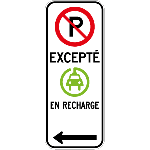 Espace de stationnement réservé aux véhiculé électriques