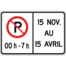 Stationnement réglementé pendant la période hivernale