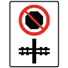 Arrêt interdit sur la voie ferrée