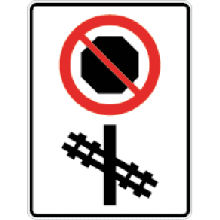 Arrêt interdit sur la voie ferrée