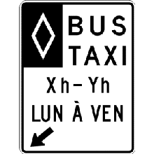 Voies réservées: autobus et taxi