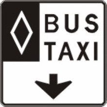 Voies réservées: autobus et taxi
