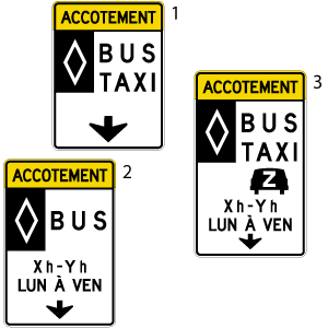 Voie réservée sur accotement