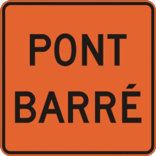 Pont temporairement fermé à la circulation