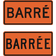 Panonceau barré