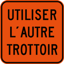 Utiliser l'autre trottoir